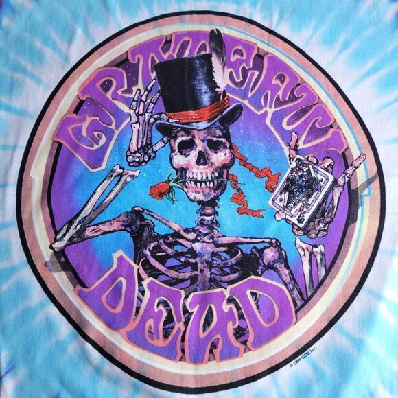 Liquid Blue Grateful Dead top hat magician skeleton shirt - Picture 2 of 5